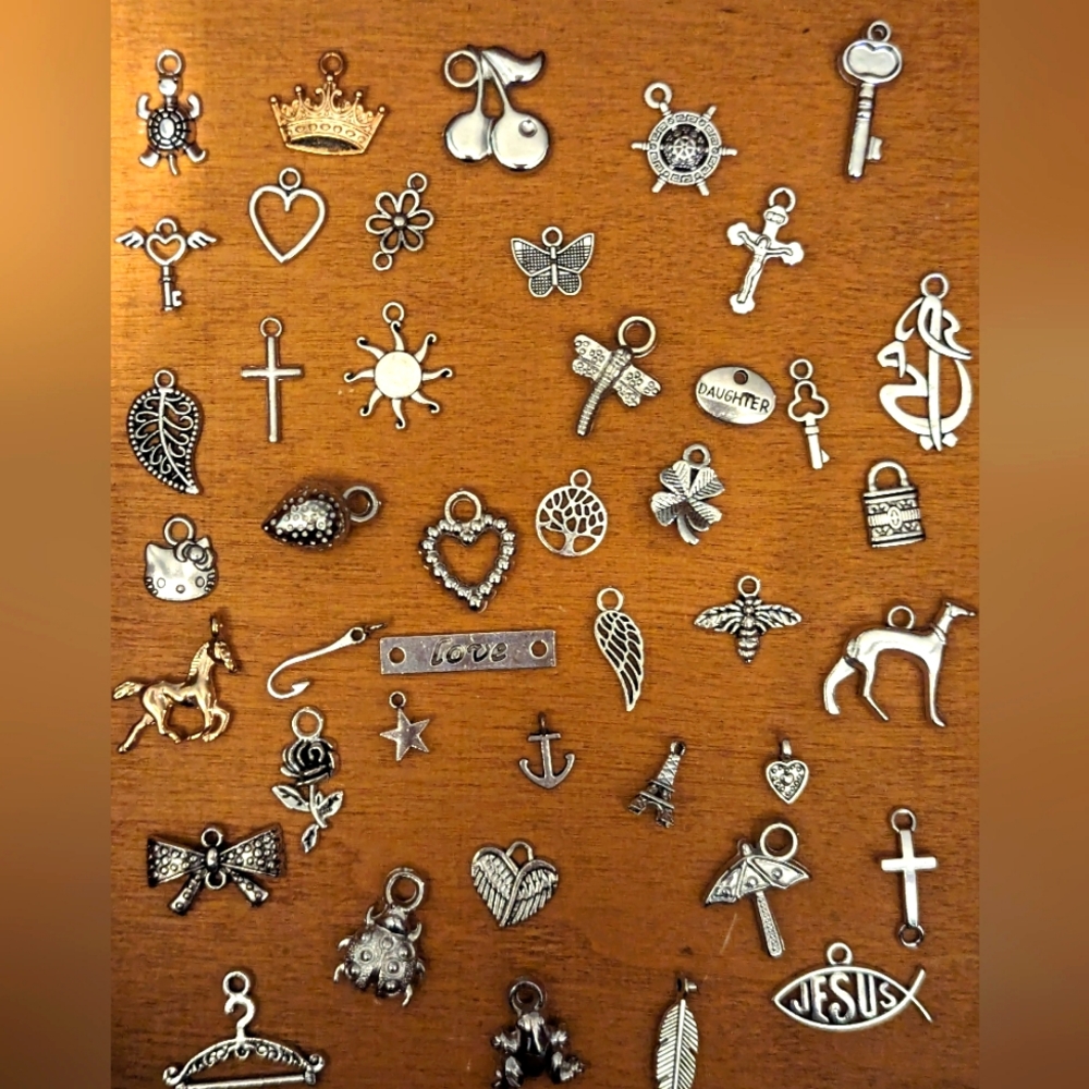 Over 40 charms/pendants